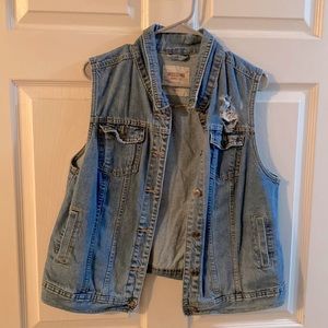 Mossimo Distressed Jean Vest